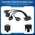 OUMERY PCI-E Serial Port Card Pcie to 4 Serial Port RS232 9-Pin Industrial Control 4-Port Expansion Card AX99100 with Cable. 
