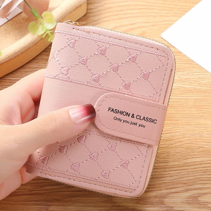 Short%20Wallet%20For%20Women%202022%20Fashion%20Simple%20New%20Large%20Capacity%20Versatile%20Heart%20Color%20Clutch%20Zipper%20Buckle%20Coin%20Purse%20Female%20Bag%20-%20Image%206