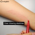 6PCS Red Waterproof Long Lasting Microblading Lip Liner Pencil Peel Off Eyebrow Mapping Marker Pen Tool for Permanent Makeup. 