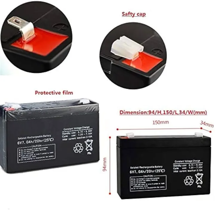 HT-6V%207Ah%20Battery%206V7AH%20For%20Children%20Electric%20Toy%20Car%20Baby%20conveyor%20UPS%20Backup%20Desk%20LED%20Light%20Lead%20Acid%20Rechargeable%20Battery%20-%20Image%202