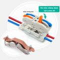 Home Mini Fast Wire Cable Connector / Universal Convenient Reusable Spring Splicing Wiring Connectors / Push Out Wire Lamp Docking Terminal Block / Quick Cable Connector Splitter. 
