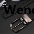 Wenefang Men Genuine Leather Belt 100cm 110cm 120cm 130cm 140cm 150cm 160cmReversible Buckle Brown and Black Business Dress Belts for Men. 