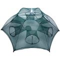 Foldable Bait Trapping Net for /Fish, Shrimp and Lobster 6-Hole Foldable Fishing Cage Net. 