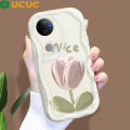UCUC for Vivo V50 V50 Lite 5G Y04 Y29S 5G Back Cover Big Tulip Cream Texture Wavy Edge Soft Silicone Phone Case. 