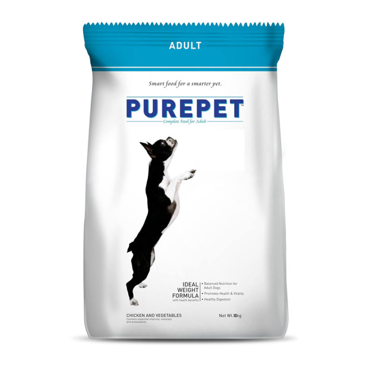 Purepet Adult Dry Dog Food Chicken & Vegetable Flavour, 10kg By Crown Aquatics