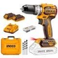 INGCO Tools Cordless Drill 20V Brushless Motor 60Nm 22+1+1 With Large Battery And Charger. 