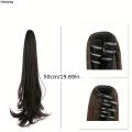 Sutuiying Synthetic Ponytail wig for women, grab clip, high ponytail New simulation, natural micro curl simulation, ponytail. 