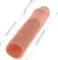 Soft Silicone Penish Extender Reusable Sleeve  Dildoo Enlargement Condom Ss-7. 