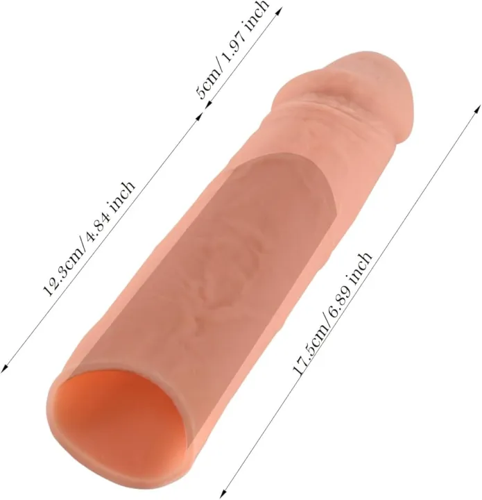 Soft%20Silicone%20Penish%20Extender%20Reusable%20Sleeve%20%20Dildoo%20Enlargement%20Condom%20Ss-7%20-%20Image%203