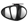NAMUNY 2 Pcs 3 in 1 360 Degree Rotation Three Sided Blind Spot Mirror Reversing Blind Spot Convex Mirror, Right & Left. 