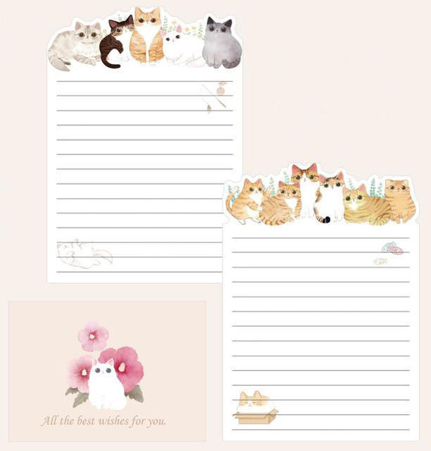 NEW%20%E3%80%90Special%20offer%E3%80%919%20Pcs/Set%203%20Envelopes%20+%206%20Letter%20Papers%20Cat%20Planet%20Flowers%20Writing%20Paper%20Envelope%20Set%20Gift%20Stationery%20-%20Image%202