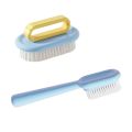 2PCS/SET Durable Plastic Long Handled Shoe Brush Soft Bristled Ergonomic Board Brush Portable Shoe Washing Brush Household Use. 