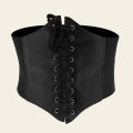 1Pcs Gothic Dark Lace Up Female Waist Corset Belt Wide PU Leather  Dress Belts jingu. 