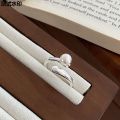 Bao Pearl Ancient Wedding Luxury Pearl Finger Ladies Wedding 2025新品，Jinnikaiji Complex 925 Sterling Silver Simple Overlap Pearl Ring Treasure. 
