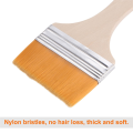 Spreeshop 15pcs Paint Brushes Paint Brush Nylon Flat Wall Paint Brush Soft Bristle with Wood Handle for Painting DIY 1.5 Inch. 