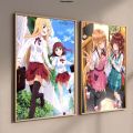 25 new products café art painting entrance bar restaurant home living room bedroom newspaper quality printing Umaru mouto anime HiHaomeiyou1PCchan sea painting decoration 20. 