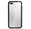 Magnetic Adsorption Technology Metal Frame Back-Sided Tempered Glass Magnet Case For 7 Plus - Black. 