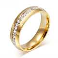 VaryGood Rhinestones Embellished Gold Toned Ring For Men. 