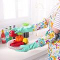 3 Pair Household Latex Cleaning Gloves Apron, Dish Washing Gardening Laundry Kitchen Rubber Long Gloves Without Fluff Inside Single. 