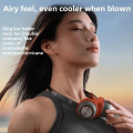 Wearable Cooling Portable Fan Leafless Hanging Neck Fan Rechargeable Bladeless Air Cooler Traveling Outdoor. 