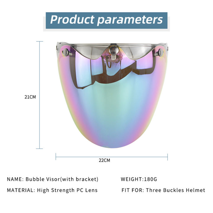 Open%20Face%20Helmet%20Visor%20Motorcycle%20Helmet%20Bubble%20Lens%203-Snap%20Bubble%20Wind%20Shield%20Visor%20-%20Image%206