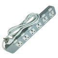 Universal Power Strip 6 Outlets Multiplug with Individual Switches & Surge Protector - 2500W, 2M Cable, Flame Retardant for Home & Office. 