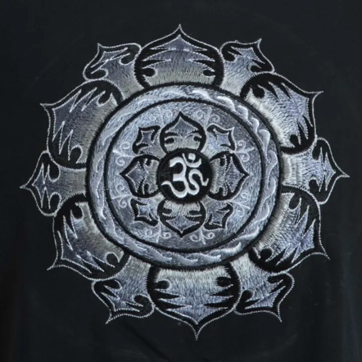 Black%20Cotton%20Round%20Neck%20OM%20Mandala%20Embroidered%20T-Shirt%20For%20Men%20-%20Image%203