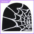 Mosbeha Dome Brimless Hat Spider Web Knitted Winter Hat Unisex Dome Cap for Cold Weather Cosplay Party Elastic Brimless Design with for Club. 
