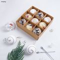 Sutuiying Christmas Snow Ball Painted Ball Golden Silvery Glitter Stars Luxury Christmas Tree Hanging Window Decoration Small Gifts Toy. 