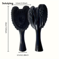 Sutuiying 1pc Angel Wings hair comb, durable plastic bristles, ABS handle, 2025 suitable for wet or dry use, small portable styling tool. 