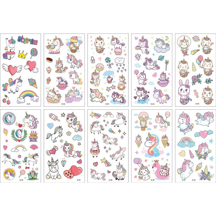 10PCS%20New%20Tattoos%20for%20Children%20Transfer%20Tattoos%20for%20Kids%20Mini%20Waterproof%20Tattoos%20Festival%20Glitters%20Face%20Unicorn%20Animals%20Stickers%20-%20Image%206