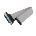 Wire Flat Ribbon Cable DB25 Female to FC-26 Female Connector for LCD Monitors, Connecting Circuit Boards, Computers. Easy Install. 