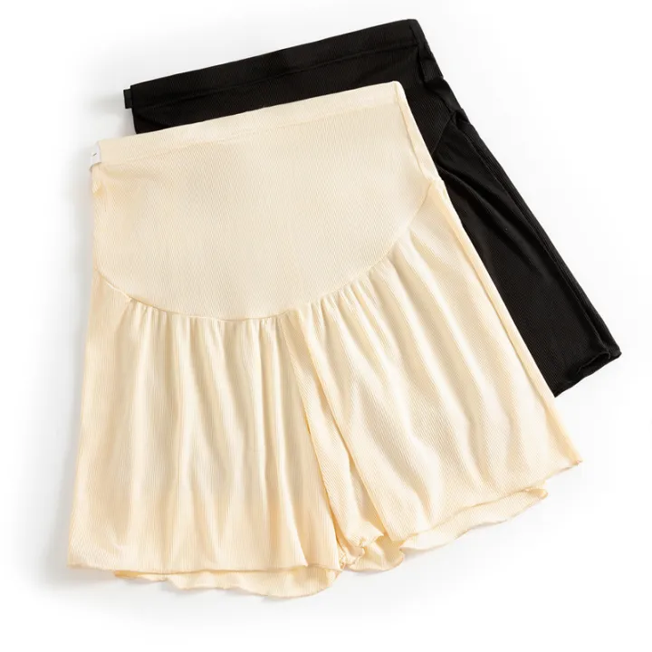 Real%20shot:%20Xia%20Bingsi,%20maternity%20shorts,%20thin%20stretch%20and%20versatile,%20maternity%20wide-leg%20pants,%20200%20pounds,%20belly%20support%20leggings%20-%20Image%204