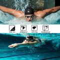 ARELENE 2X Swimming Cap 3 in 1 Goggles + Swimming Cap + Nose Clip Earplug Combination Kit Waterproof Unisex Swimming Cap-Silver. 