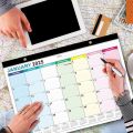 Practical Creative Wall Calendar Colorful 2024-2025 English Calendar Portable To Do List Calendar Planner Stationery Supplies. 