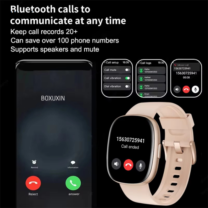 Wenefang For Huawei Xiaomi Smart Watch Men Women Heart Rate 1.83 Inch AMOLED 【2025 Version】 Screen Waterproof Bluetooth Call Sports Smart Watch 2024 New