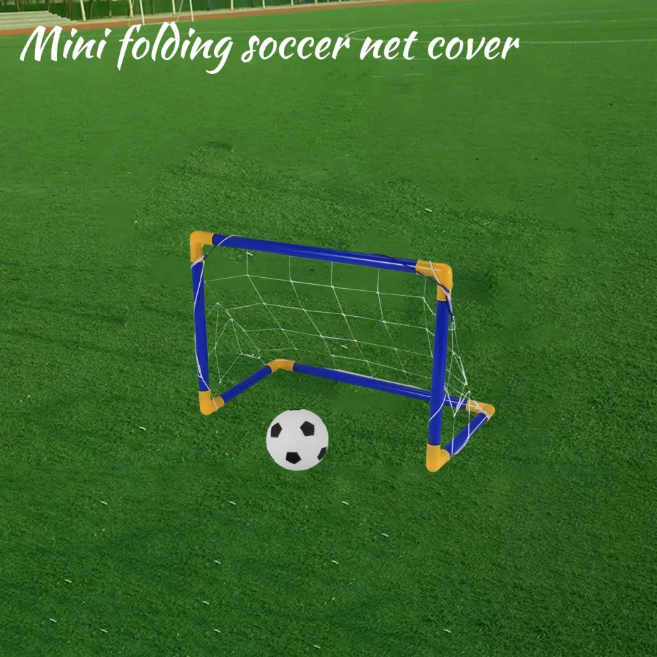 Indoor Mini Folding Football Soccer Ball Goal Post Net Set+Pump