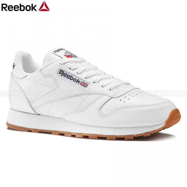 Reebok White Classic Leather Shoes For Men 49799