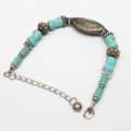 Green Metal Tibetian Design Adjustrable Bracelet For Women. 