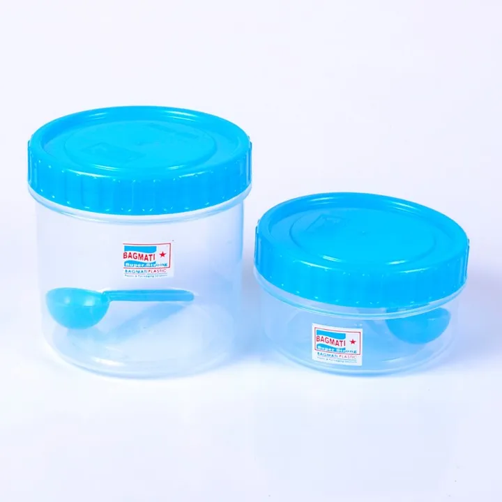 Bagmati%20Set%20Of%2009%20Plain%20Small%20&%20Medium%20Plastic%20Utility%20Containers%20With%20Spoon%20-%20-%20Image%204