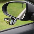 NAMUNY 2 Pcs 3 in 1 360 Degree Rotation Three Sided Blind Spot Mirror Reversing Blind Spot Convex Mirror, Right & Left. 