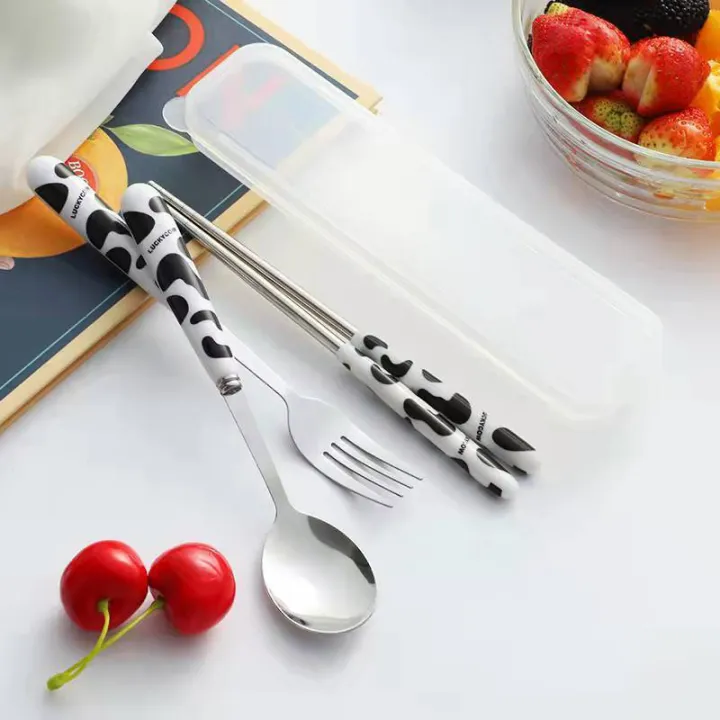 Tableware%20Ceramic%20Cute%20Set%20Stainless%20Steel%20Cutlery%20Portable%20Tableware%20Cartoon%20Chopsticks%20Spoon%20Fork%20Handle%20Students%20-%20Image%204