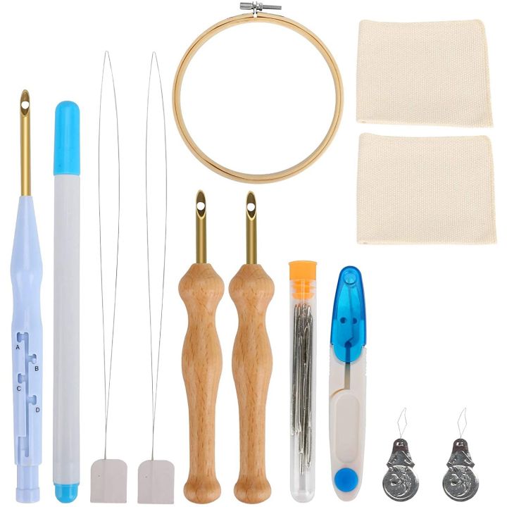 Punch Needle Kit, Embroidery Kits Includes Adjustable Rug Yarn Punch