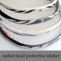 Easy To Peel Self Adhesive Badminton Racket Head Protection Racket Line Protection Anti-Friction Racquet Guard Badminton Accessories Racquets Protective Sticker Sport Equipment. 