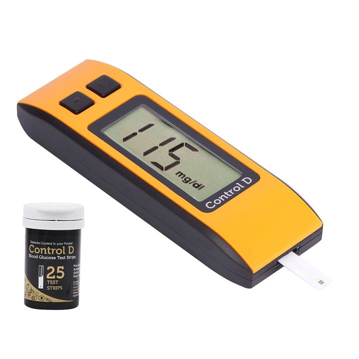 Control D Digital Glucose Blood Monitor with 25 Strips (Glucometer ...