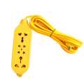 Yellow Multiplug Extension Cord With 5 Meter Wire Length. 