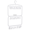 Hanging space hanger multi-functional double-layer single hanger sock dry storage box underwear hit new style/wardrobe windproof saving drying rack underwear. 