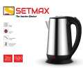 Setmax Electric Kettle/ Jug - 2 Ltr | Stainless Steel | Autocut | Indicator light | 1500W | Temperature Control | 1 Year Warranty. 