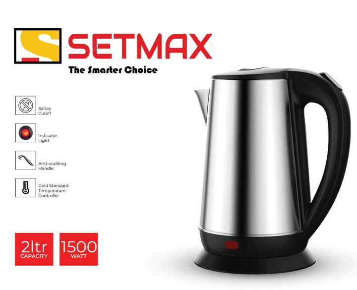 Setmax%20Electric%20Kettle/%20Jug%20-%202%20Ltr%20%7C%20Stainless%20Steel%20%7C%20Autocut%20%7C%20Indicator%20light%20%7C%201500W%20%7C%20Temperature%20Control%20%7C%201%20Year%20Warranty%20-%20Image%203