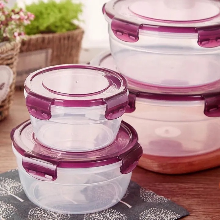 1/4Pcs%20Safe%20Plastic%20Round%20Storage%20Box%20with%20Lid%20Sealed%20Rectangular%20Food%20Containers%20Stackable%20Trasparent%20Crisper%20-%20Image%206